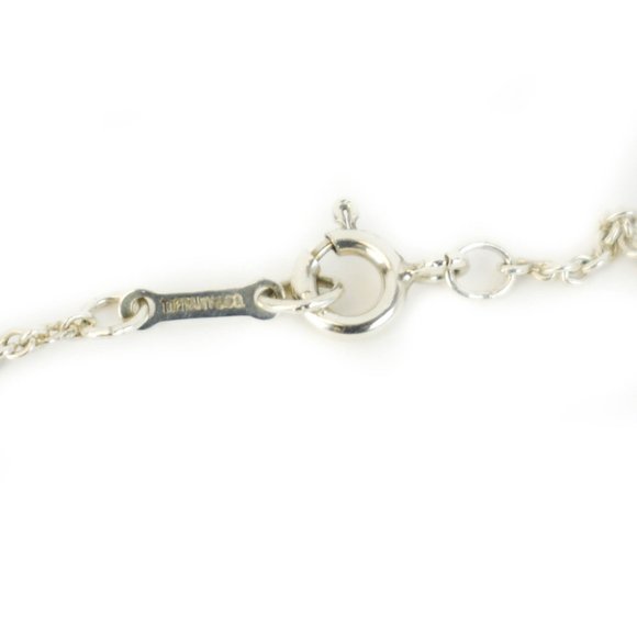 TIFFANY & CO "Elsa Peretti": Sterling Silver, "Open Heart" Necklace (cc) - Picture 5 of 5